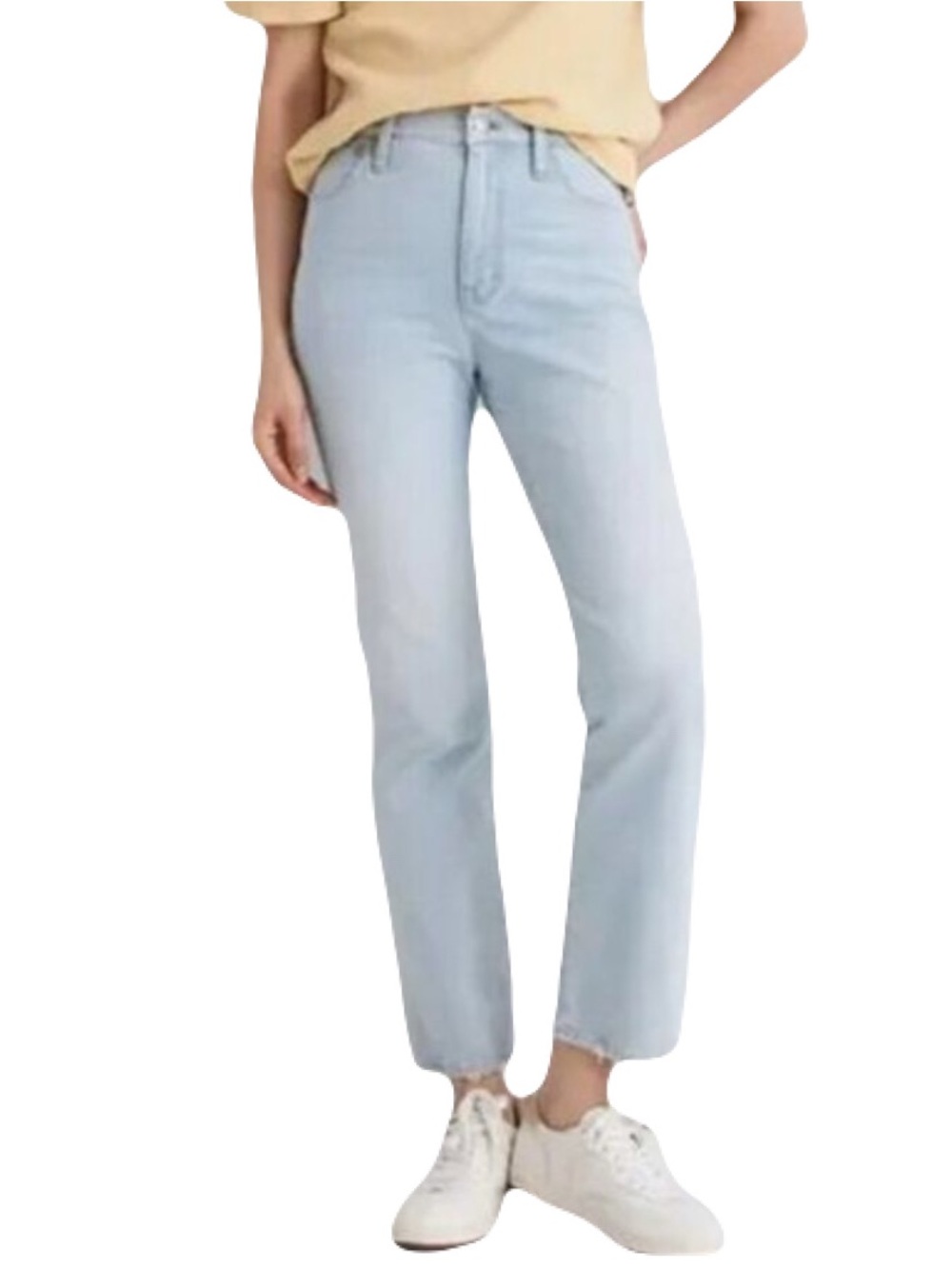 Madewell Slim Demi-Boot Jeans - Light Blue